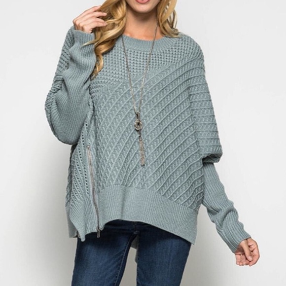 She & Sky Sweaters - She & Sky Slouchy Sage Sweater